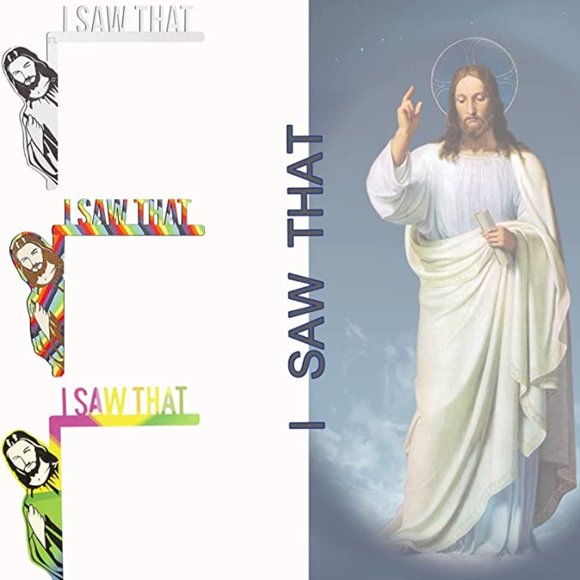 Door Frame Jesus I Saw That, Creative Funny Door Corner Hanger, Home Decor - Picture 2 of 7